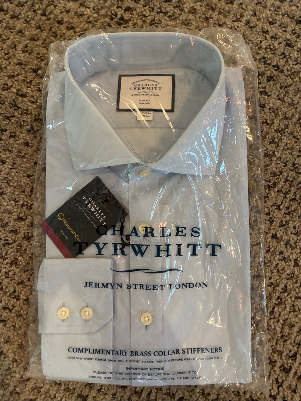 Charles Tyrwhitt Pale Blue Men's Dress Shirt